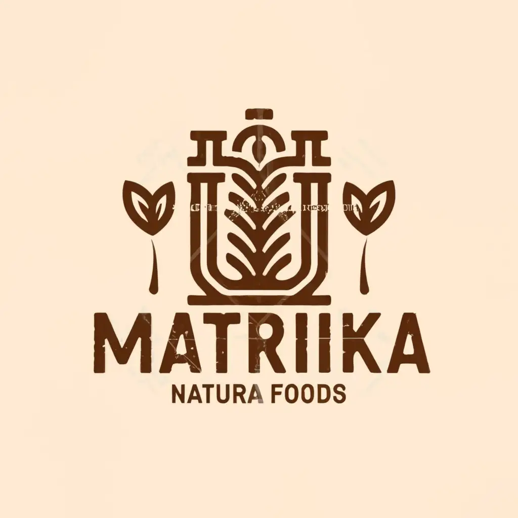 a logo design,with the text "MATRIX", main symbol:Need to design LOGO for wood press oil manufacturing company named MATRIKA natural foods. Need logo that represent authentic wood press oil . should be unique in this cluttered market. Logo should not represent only oil bcz in future many products will be added like grains & its flour, pulses etc.,Moderate,clear background
