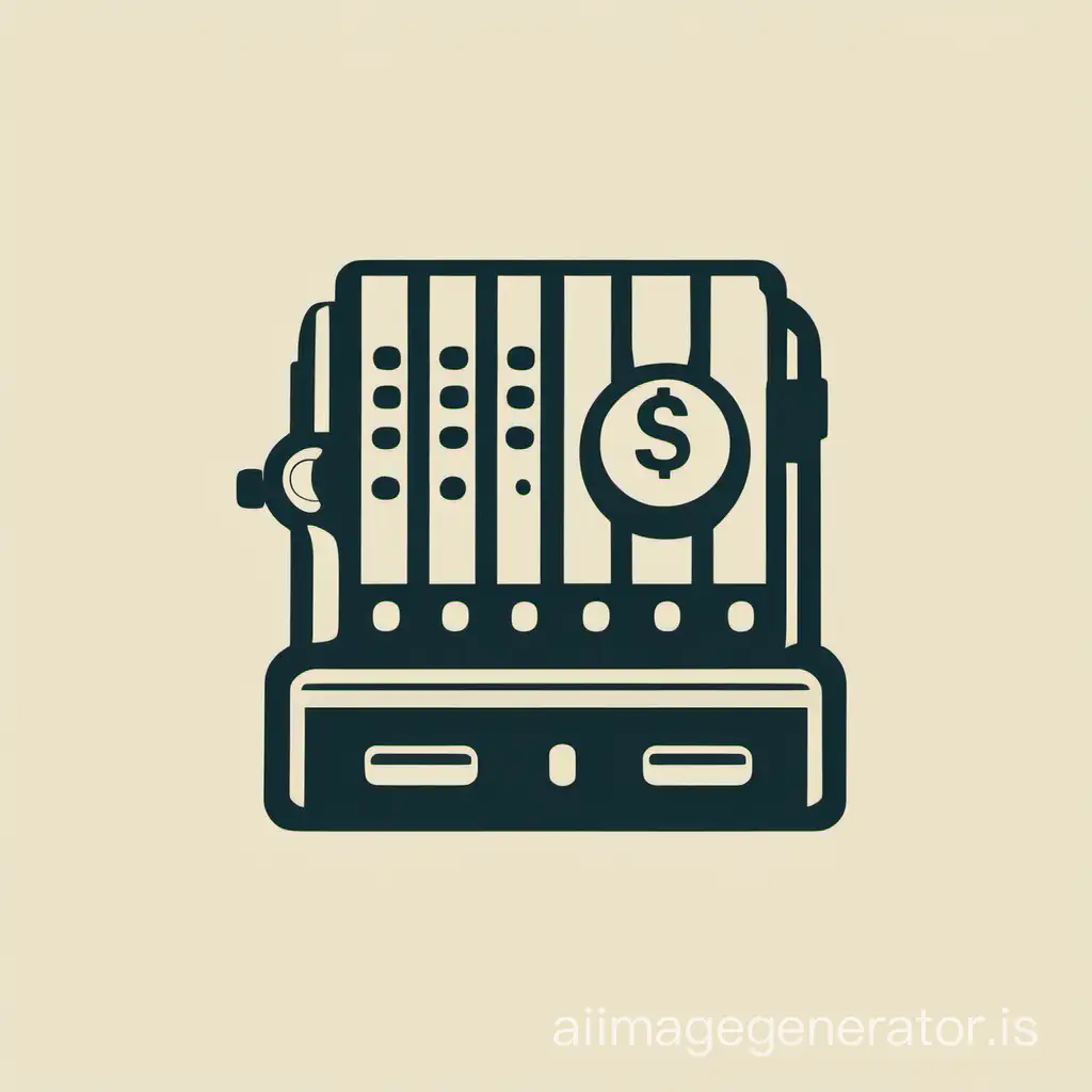 Minimalist-Cash-Register-Repair-and-Sales-Equipment-Sales-Logo