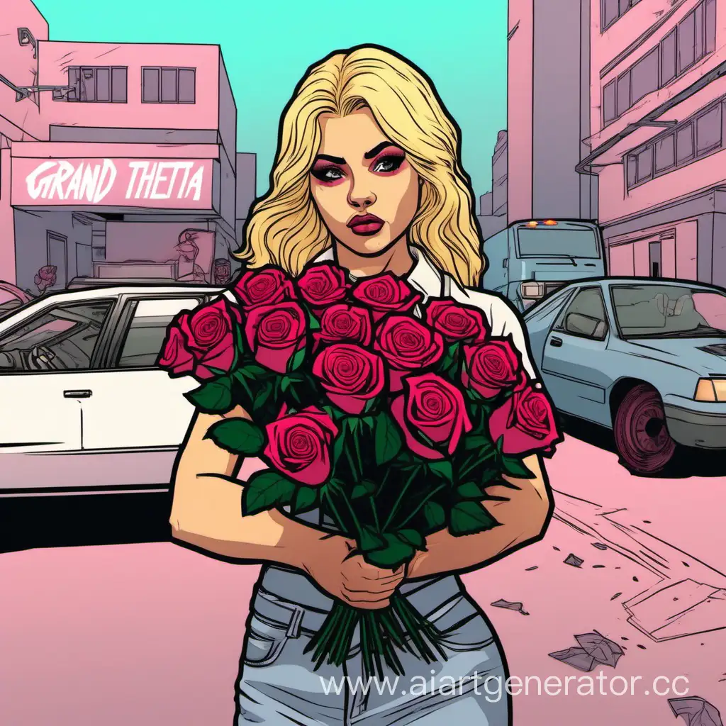 Girl-with-Light-Hair-Holding-Roses-in-Grand-Theft-Auto-Style
