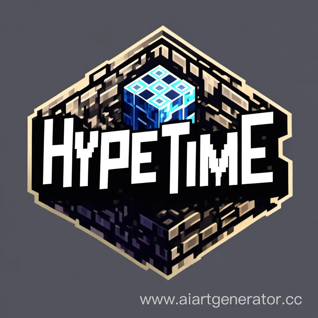 MinecraftStyle-Logo-Design-for-HypeTime-Server