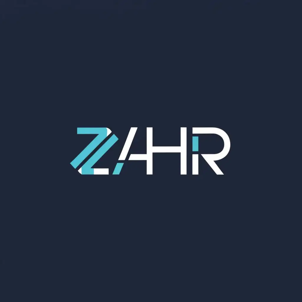 a logo design,with the text "ZAHR", main symbol:logo named (ZAHR)logo with out icon just use litters .logo for logistics services and shipping,complex,clear background