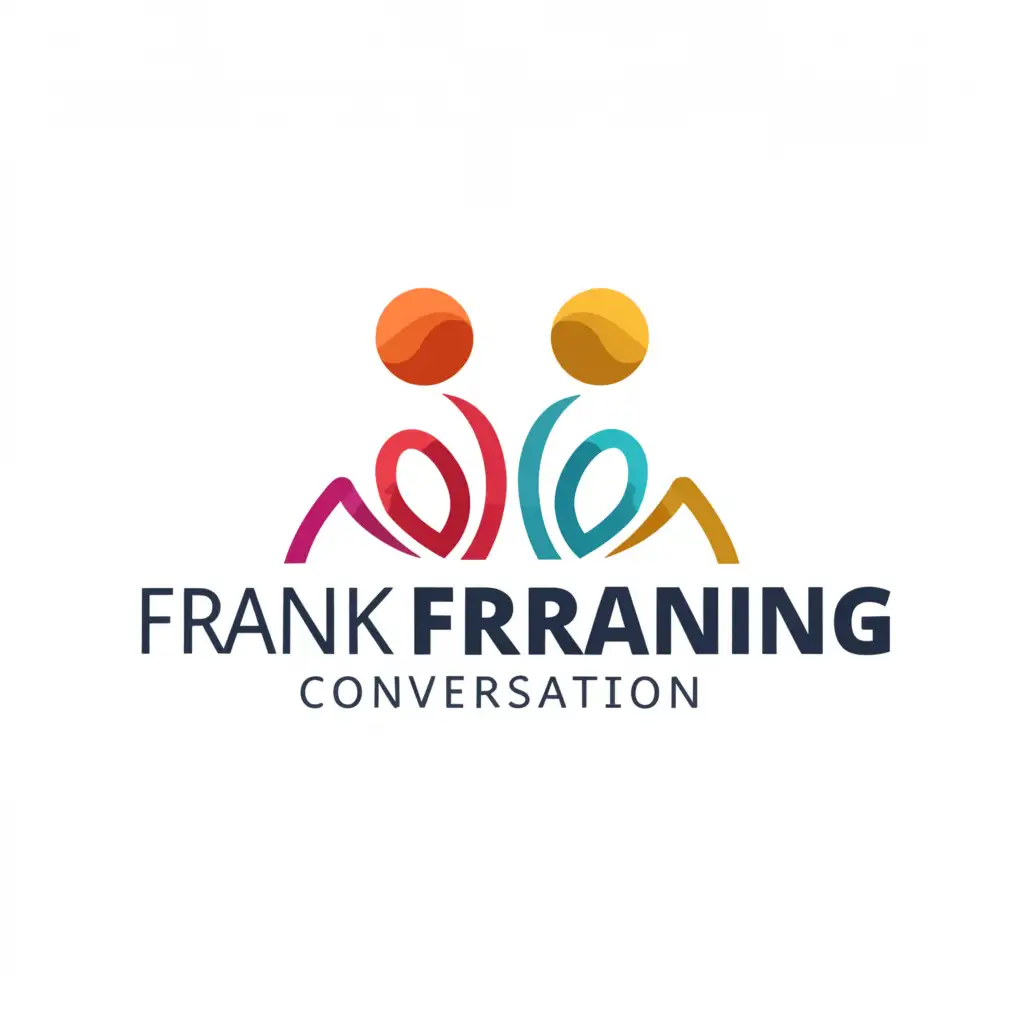 a logo design,with the text "Frank conversation", main symbol:people,Moderate,be used in Education industry,clear background