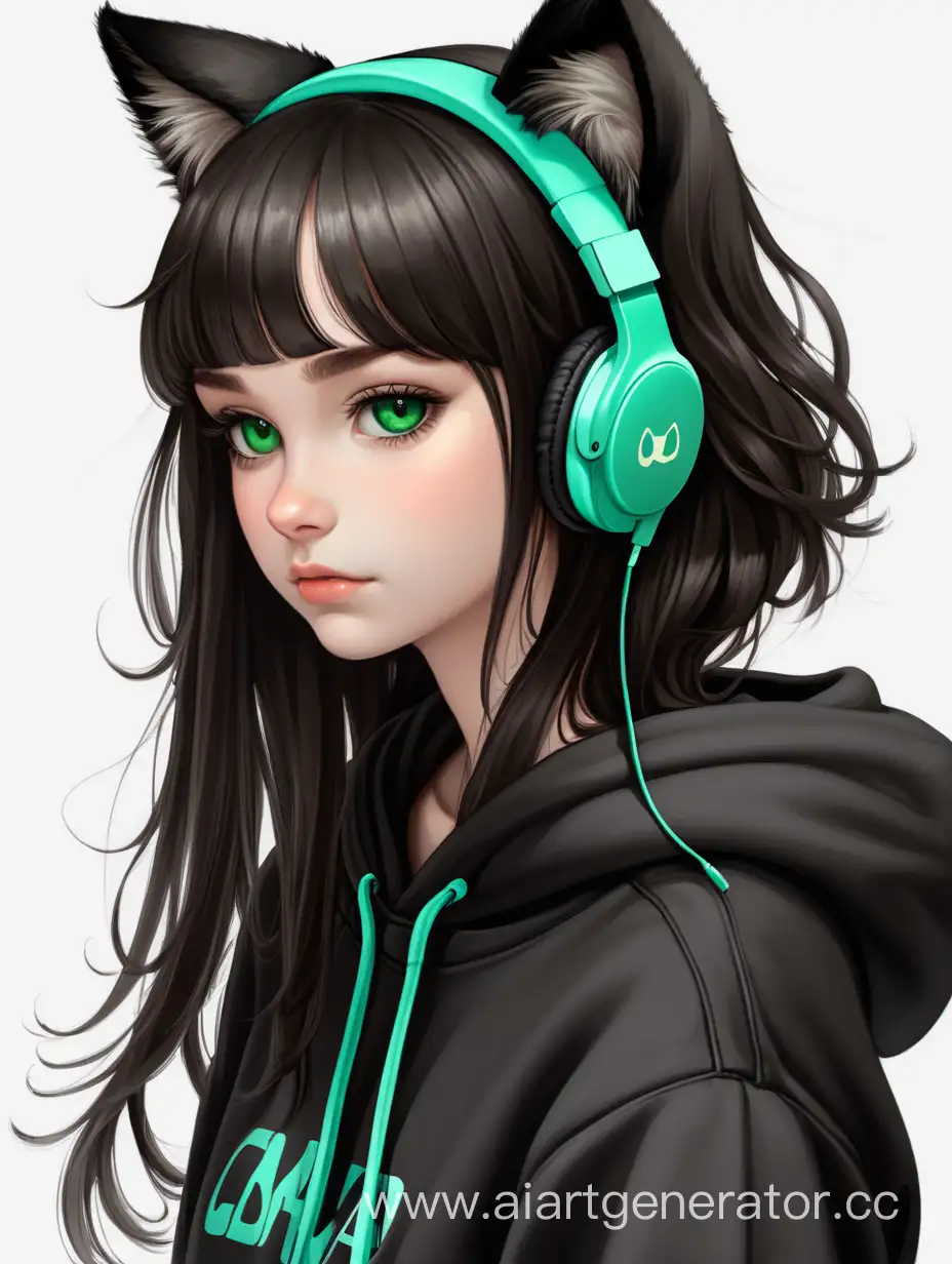 Stylish-Girl-in-Cat-Ear-Headphones-on-White-Background