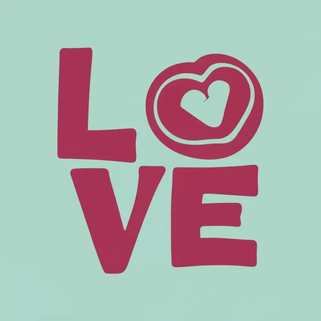 logo, Love, with the text "Love", typography, be used in Education industry