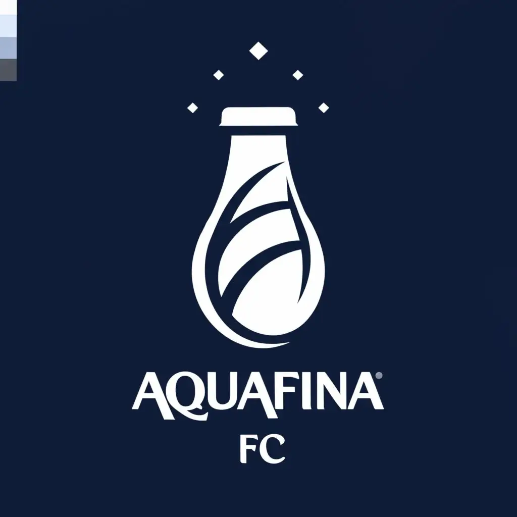 a logo design,with the text "Aquafina Fc", main symbol:Aquafina,Minimalistic,be used in Sports Fitness industry,clear background