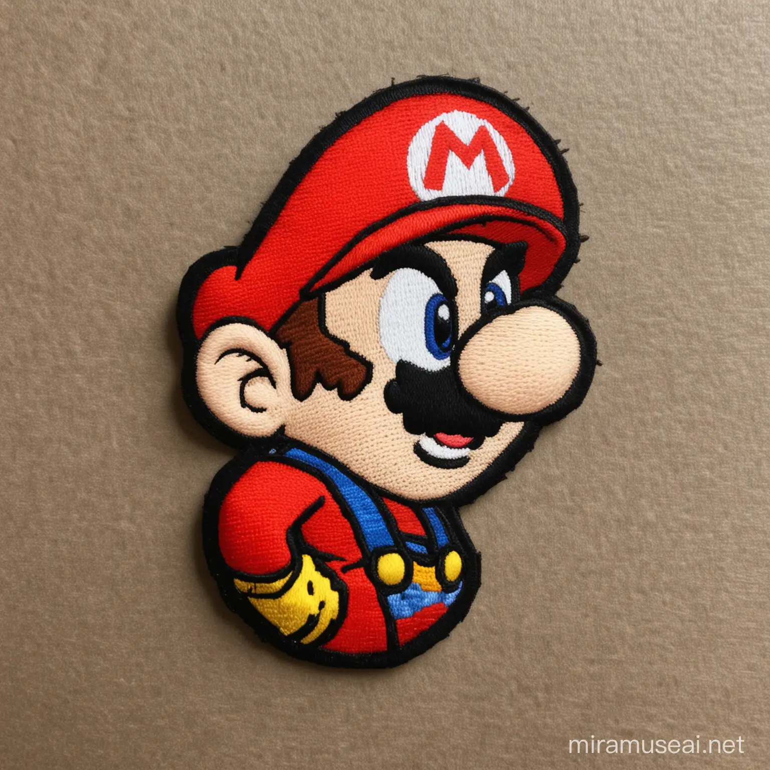 Colorful Super Mario Embroidered Patch Design for Gamers