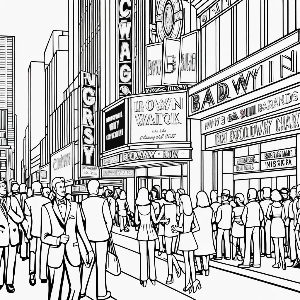 Enchanting Broadway Spectacle Audience Coloring Pages
