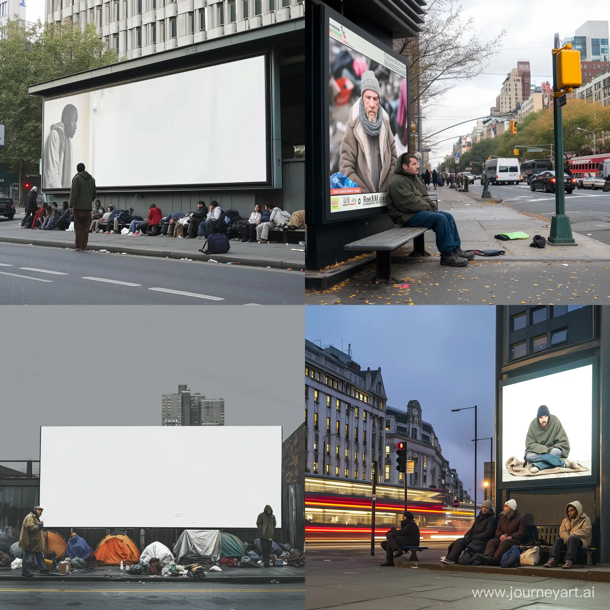 homeless people billboard Design