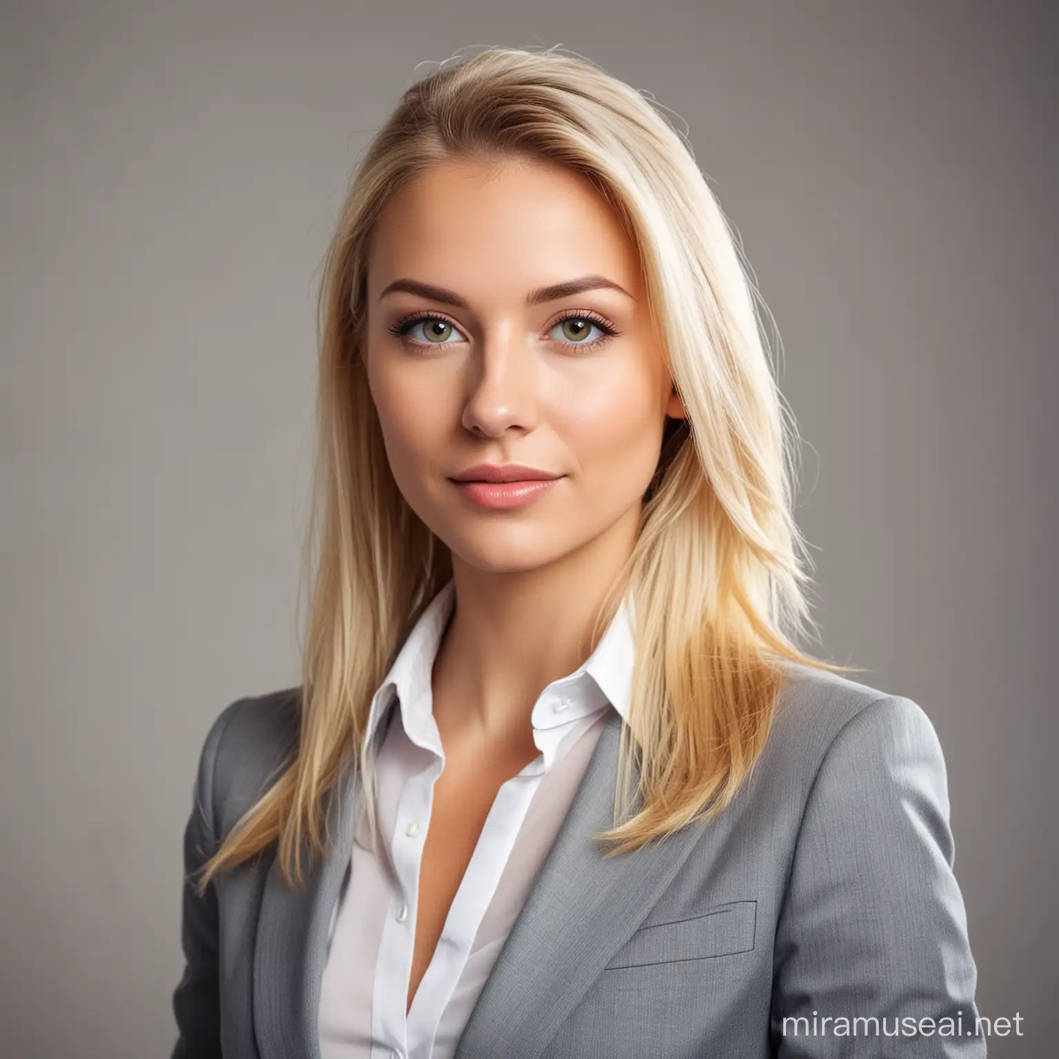 Professional Blonde Businesswoman Portrait