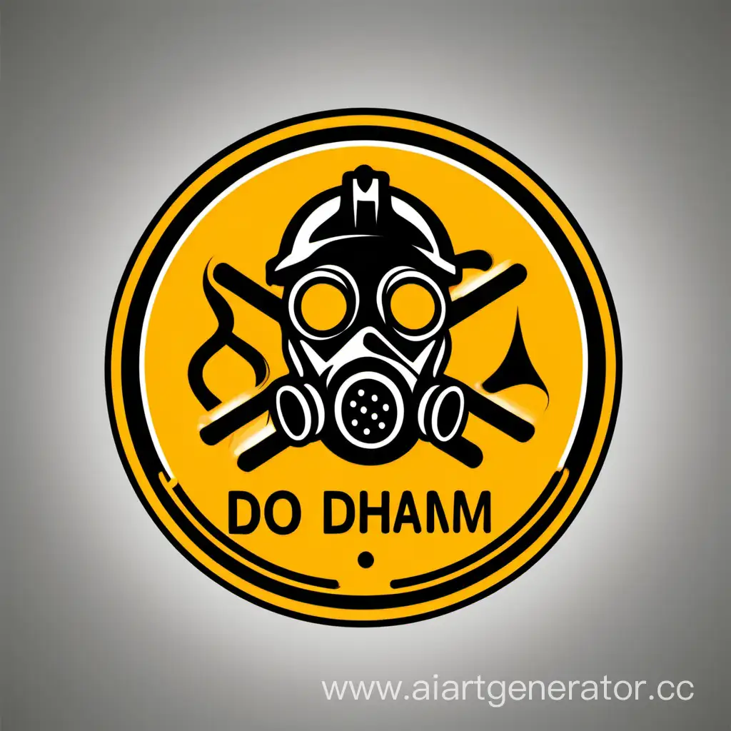Логотип для приложения для утилизации опасных биохимических отходов - Не навреди. Простой, арт. Цвета - желтый, оранжевый, черный, белый