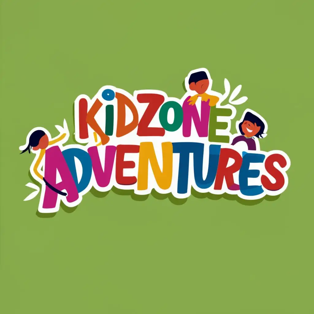 logo, KidZone adventures with kids, with the text "KidZone adventures", typography, be used in Home Family industry