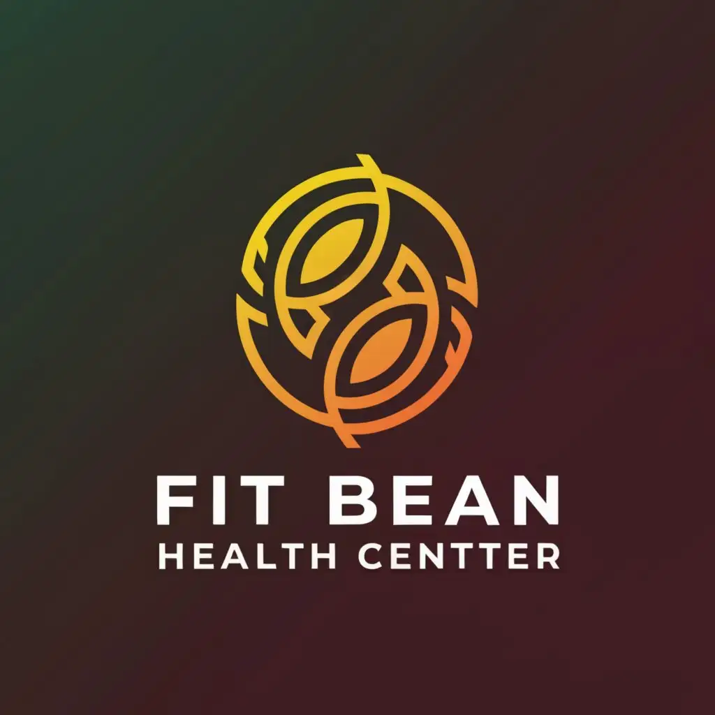 a logo design,with the text "Fit Bean Highealth center", main symbol:coffee bean,Moderate,be used in Sports Fitness industry,clear background