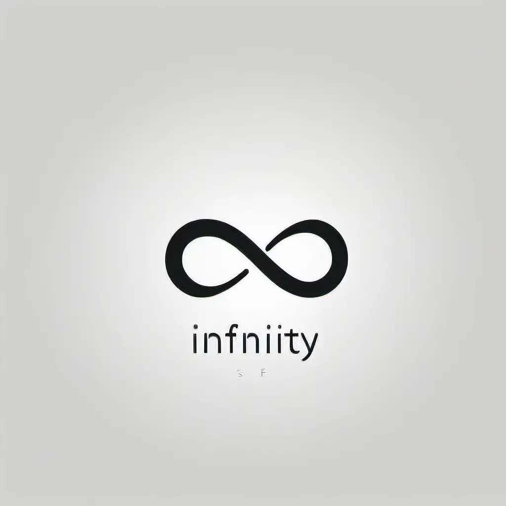 Black infinity symbol icon simple flat Royalty Free Vector