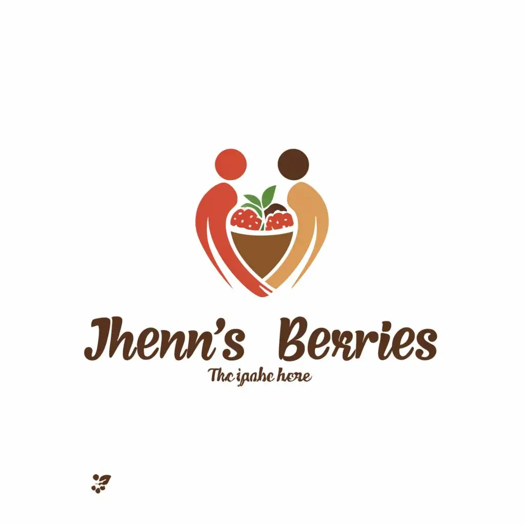 a logo design,with the text "Jhenn's Berries ", main symbol:Mother and daughter holding hands,Minimalistic,be used in Retail industry,clear background