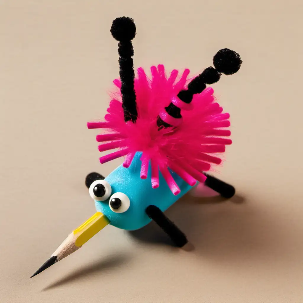 DIY Love Bug Pencil Toppers Cute Pom Pom Craft for Pencils