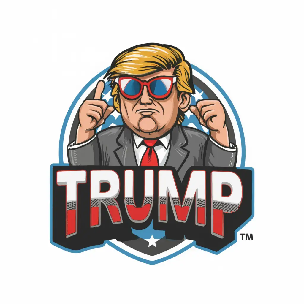 a logo design,with the text "Trump tees", main symbol:Donald trump,Moderate,be used in Entertainment industry,clear background