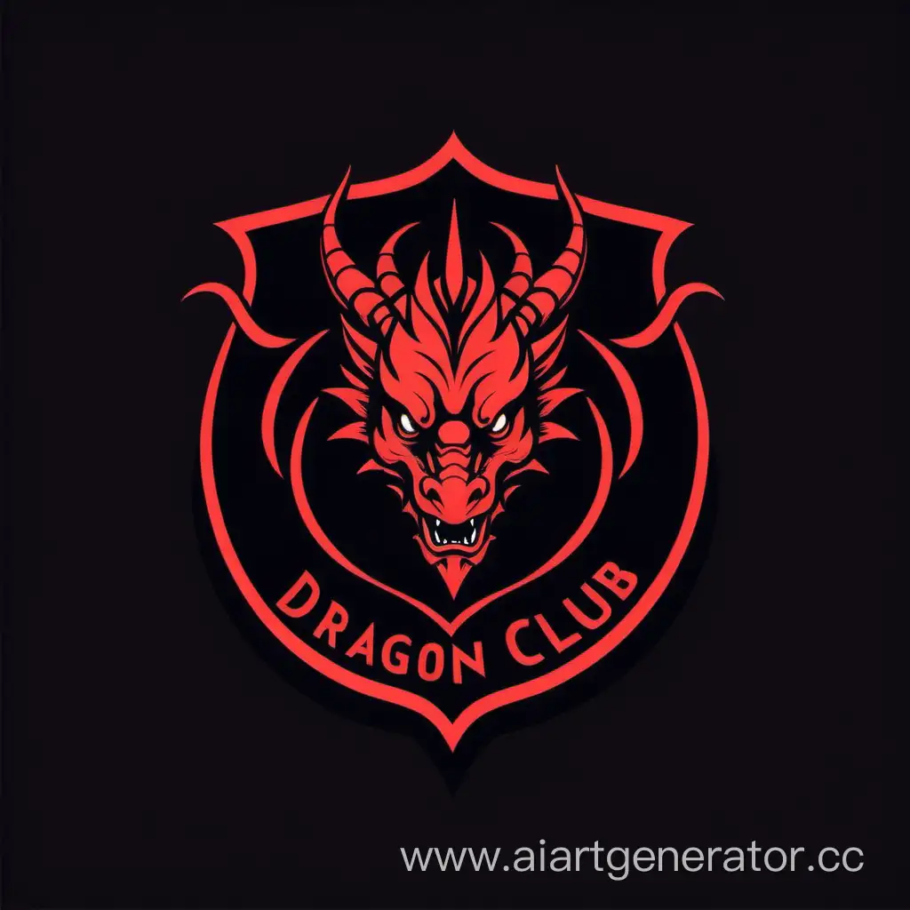 дракон клуб
в красном - черном стиле минимализм


