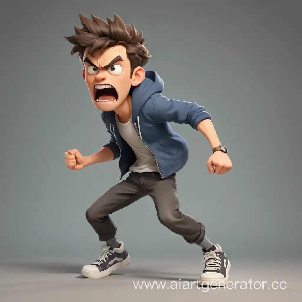 Energetic-Cartoon-Character-Jumping-in-Frustration