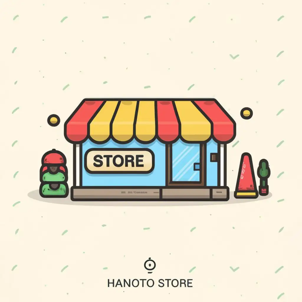 logo, a store, with the text "Hantoto  STORE", typography
