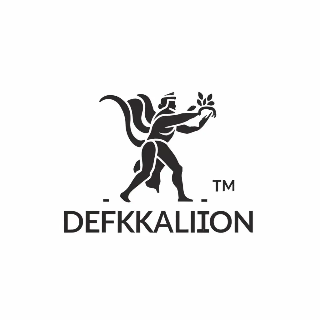 LOGO-Design-For-Defkalion-Mythical-Figure-Rebirth-Theme-for-Pelion-Outskirts-Hotel