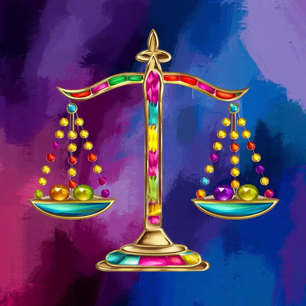 Vibrant-Illustration-of-the-Libra-Zodiac-Sign-in-Colorful-Hues
