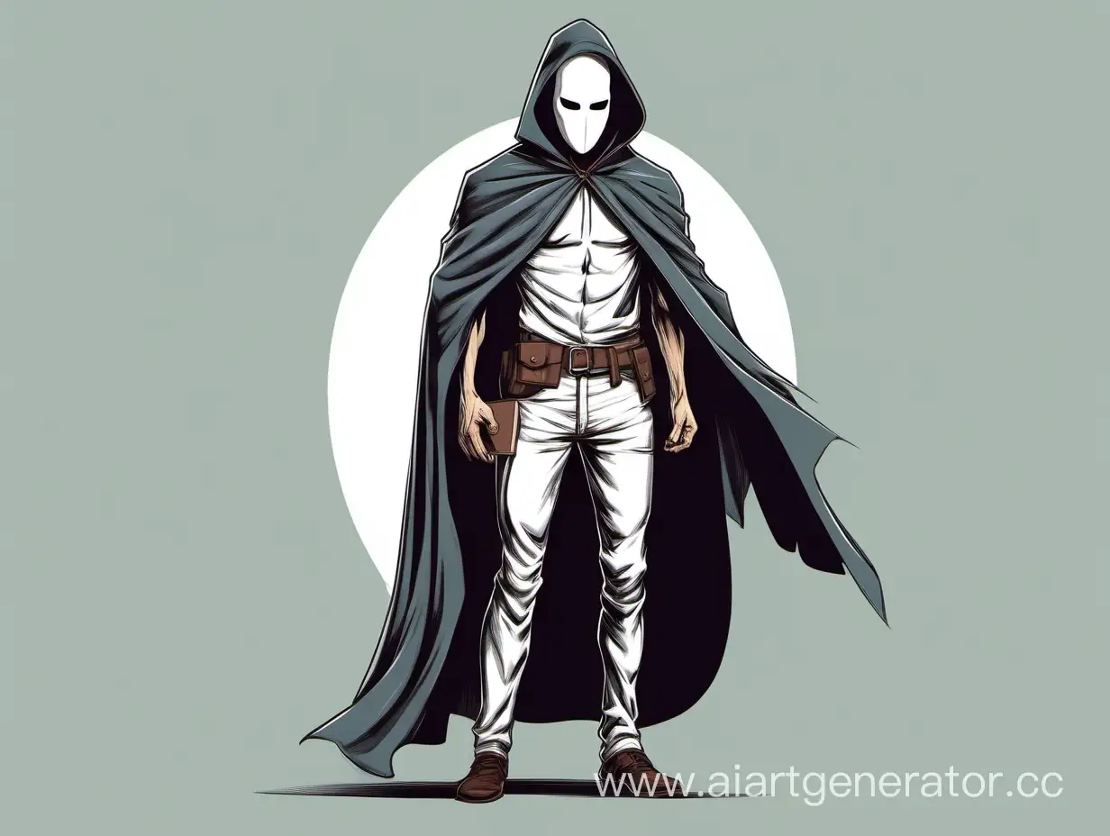 Mysterious-Vigilante-with-Mask-and-Cloak-Concealed-Holster