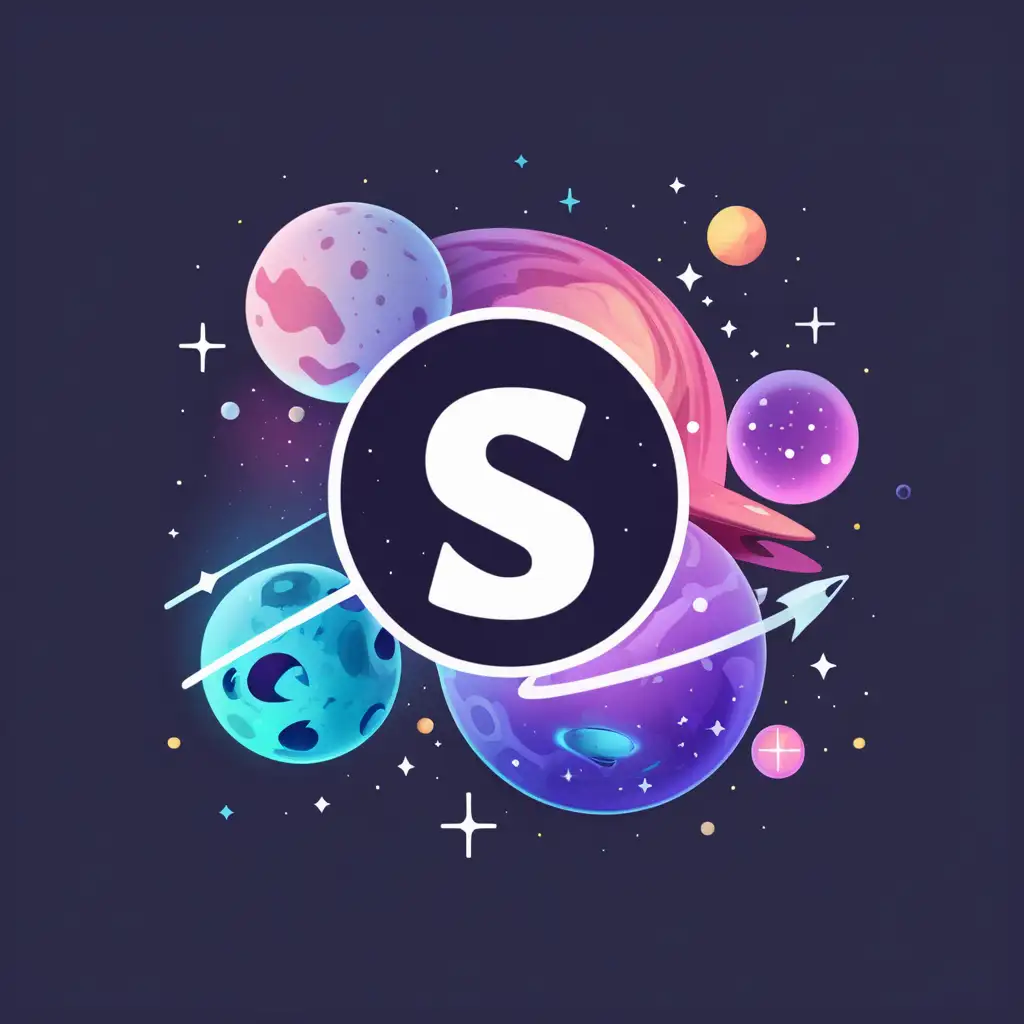 Shopify logo with cosmic design