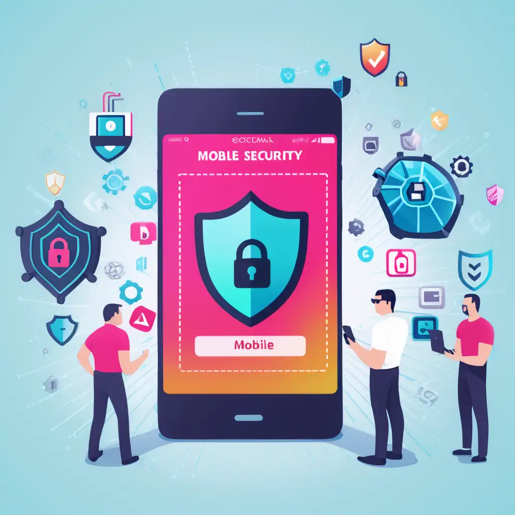 Vibrant Mobile Security Awareness Video Illustration
