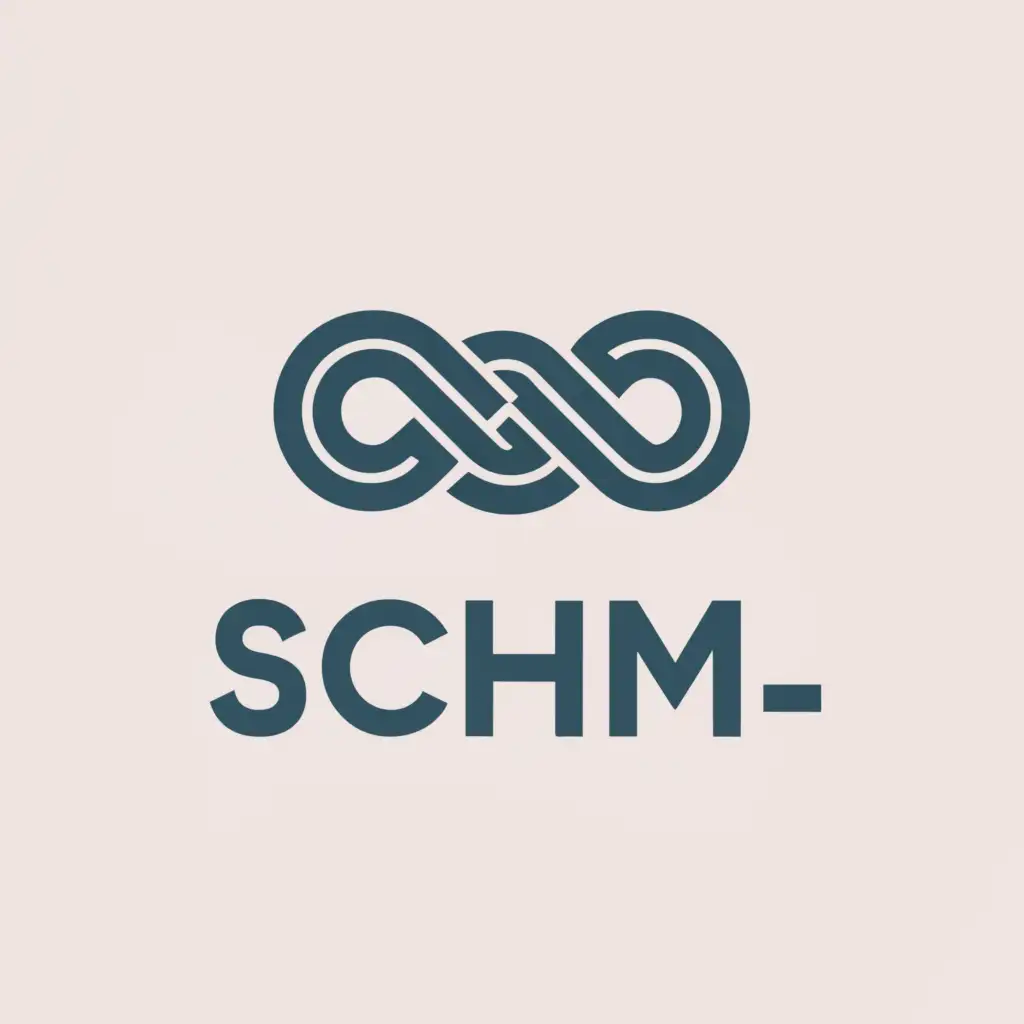 a logo design,with the text "SCHM", main symbol:knot,Minimalistic,clear background
