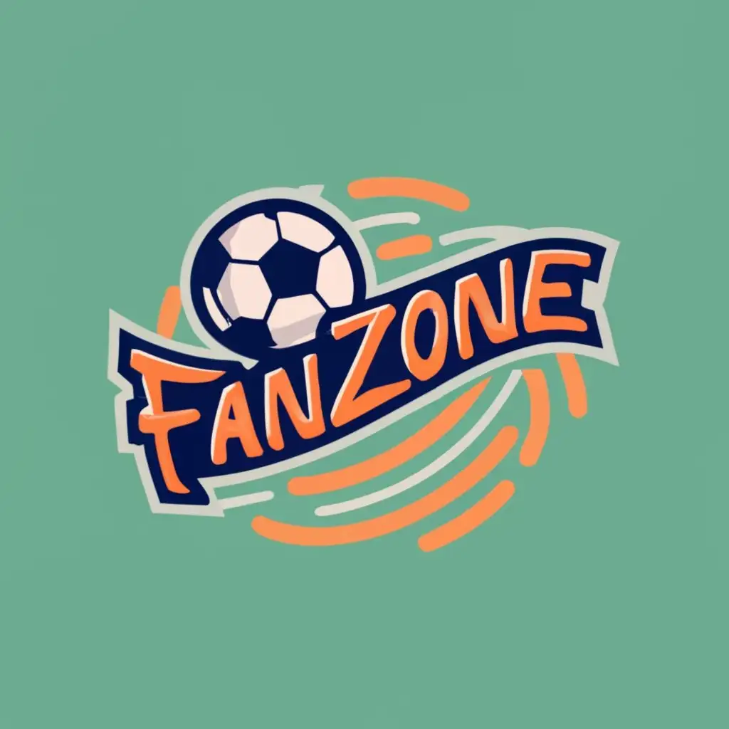 logo, football, with the text "FanZone", typography, be used in Entertainment industry