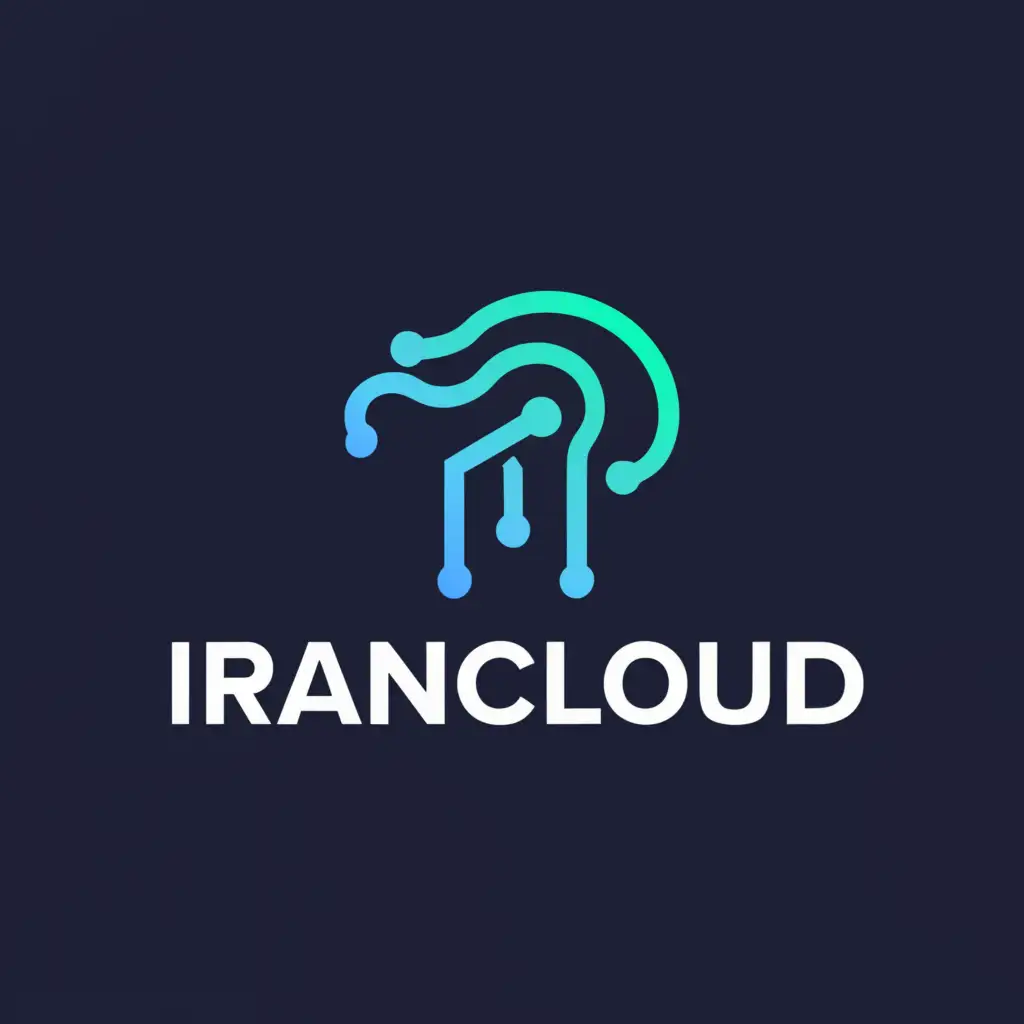 a logo design,with the text "IRANCLOUD", main symbol:matrix-like cloud,Moderate,be used in Technology industry,clear background