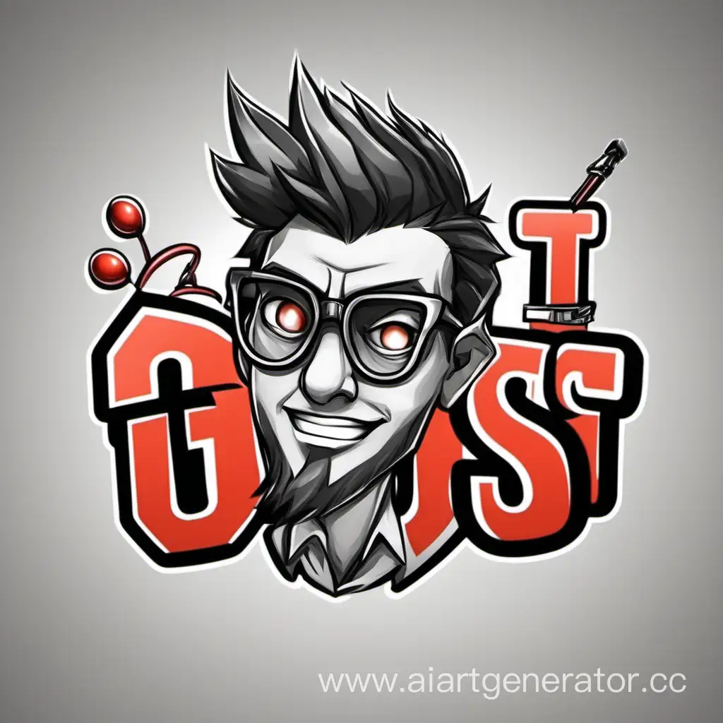 draw the nickname "GuS1t" for the YouTube channel header