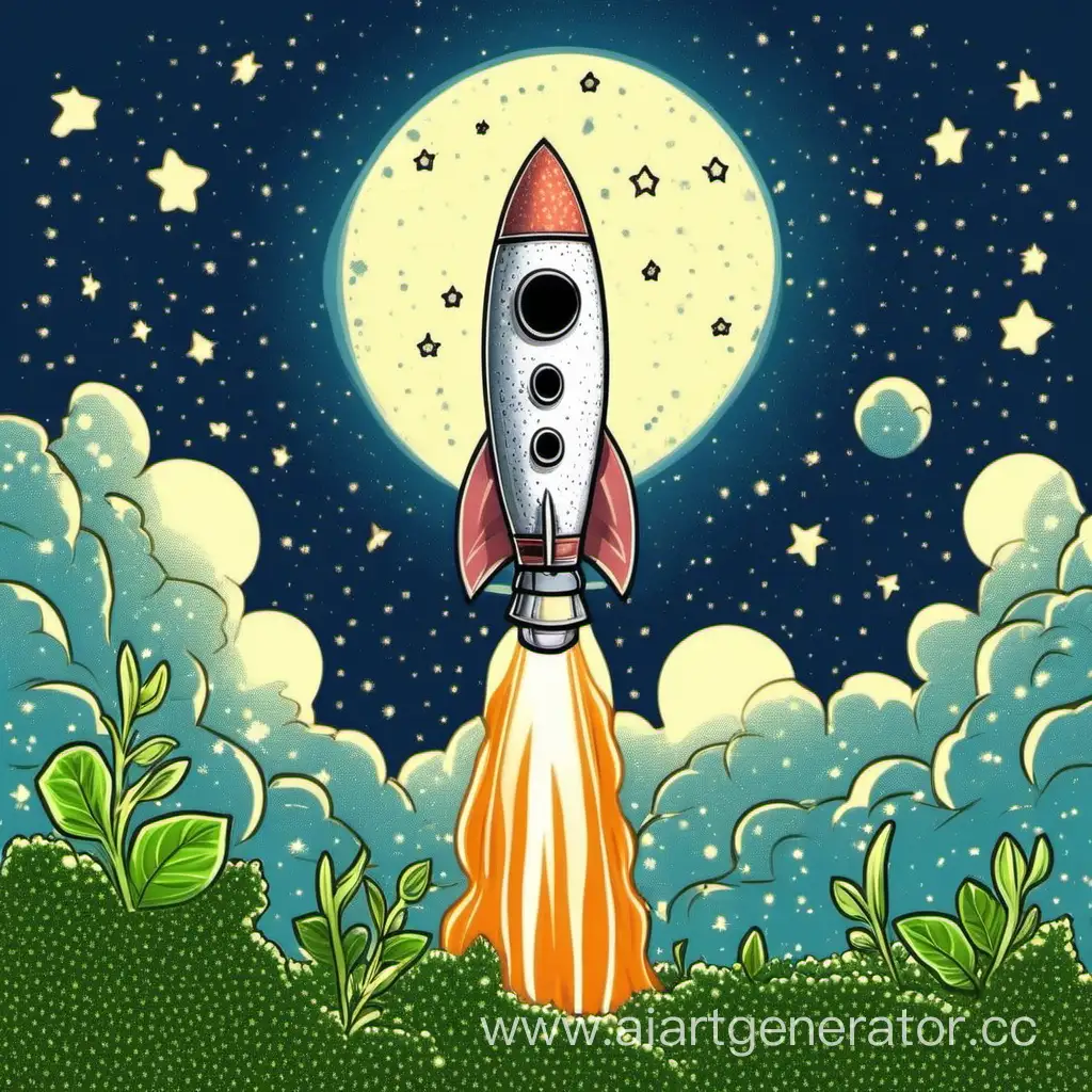 Chia. Rocket fly to moon