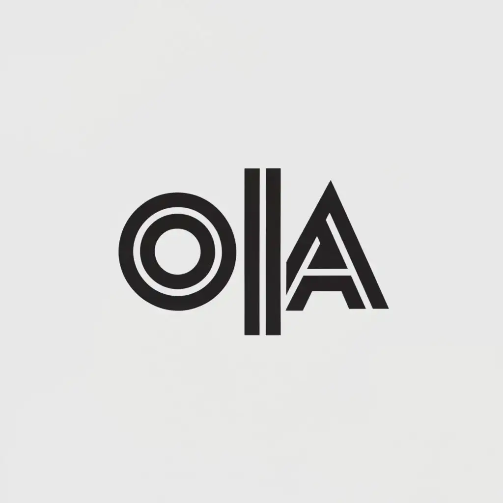 a logo design,with the text "OHA", main symbol:Using the letters 'OHA' make a Black and White Minimalist Initials Logo. Make it look sleek and professional and add some shadowing as well,Moderate,be used in Retail industry,clear background