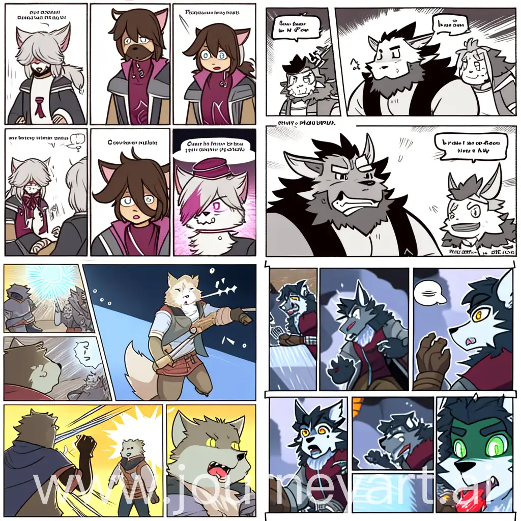 Comic-Illustration-of-Furry-Transformations-and-Age-Regression