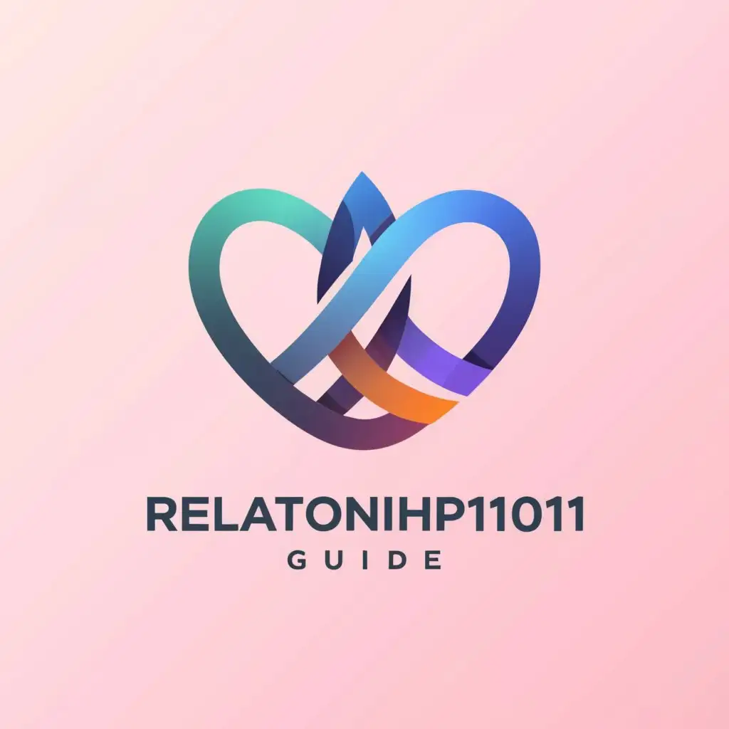 a logo design,with the text "Relationship101 guide", main symbol:heart,complex,clear background