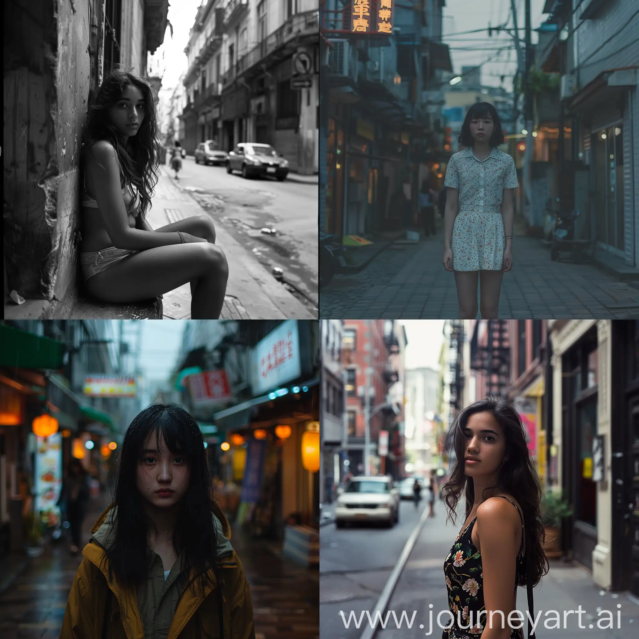 Young-Girl-Walking-Alone-in-Urban-Setting