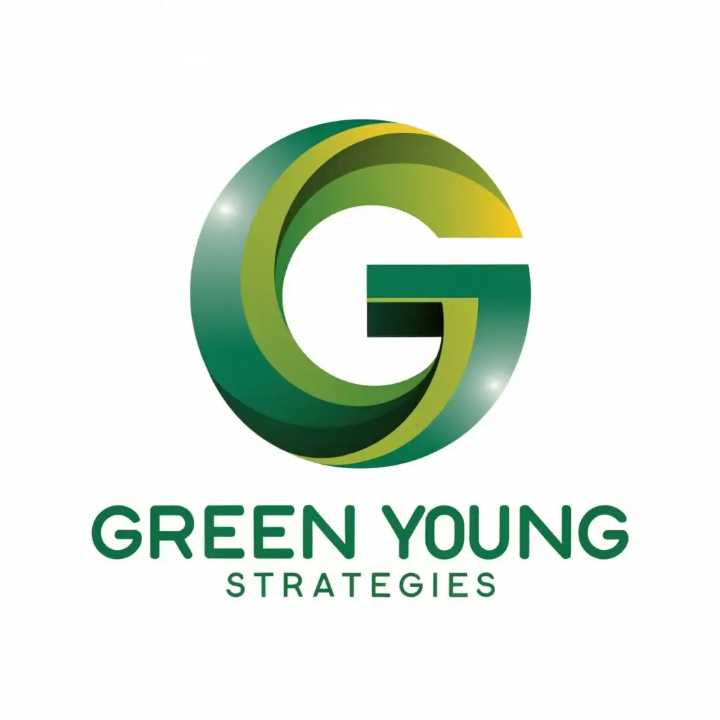 logo, G, with the text "GREEN YOUNG STRATEGIES", typography