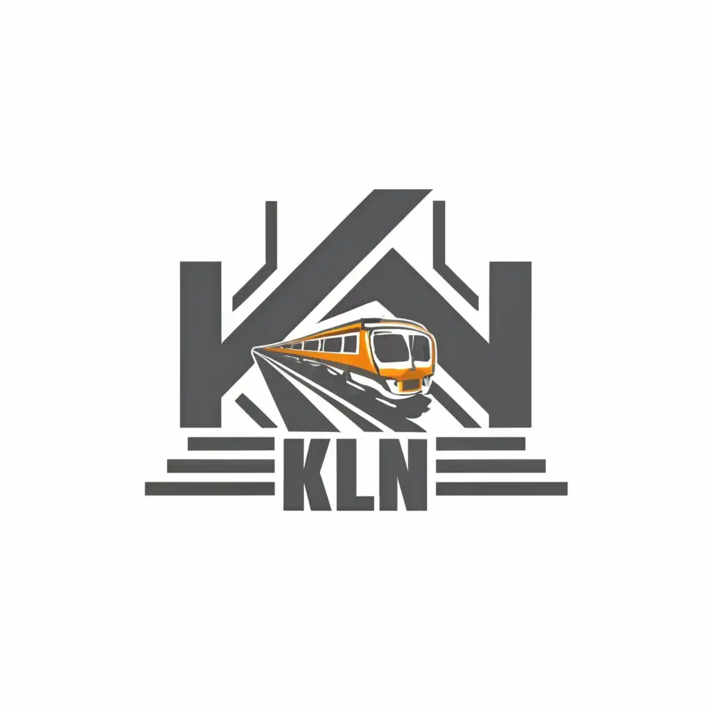 a logo design,with the text "KLN", main symbol:train,Moderate,be used in Construction industry,clear background