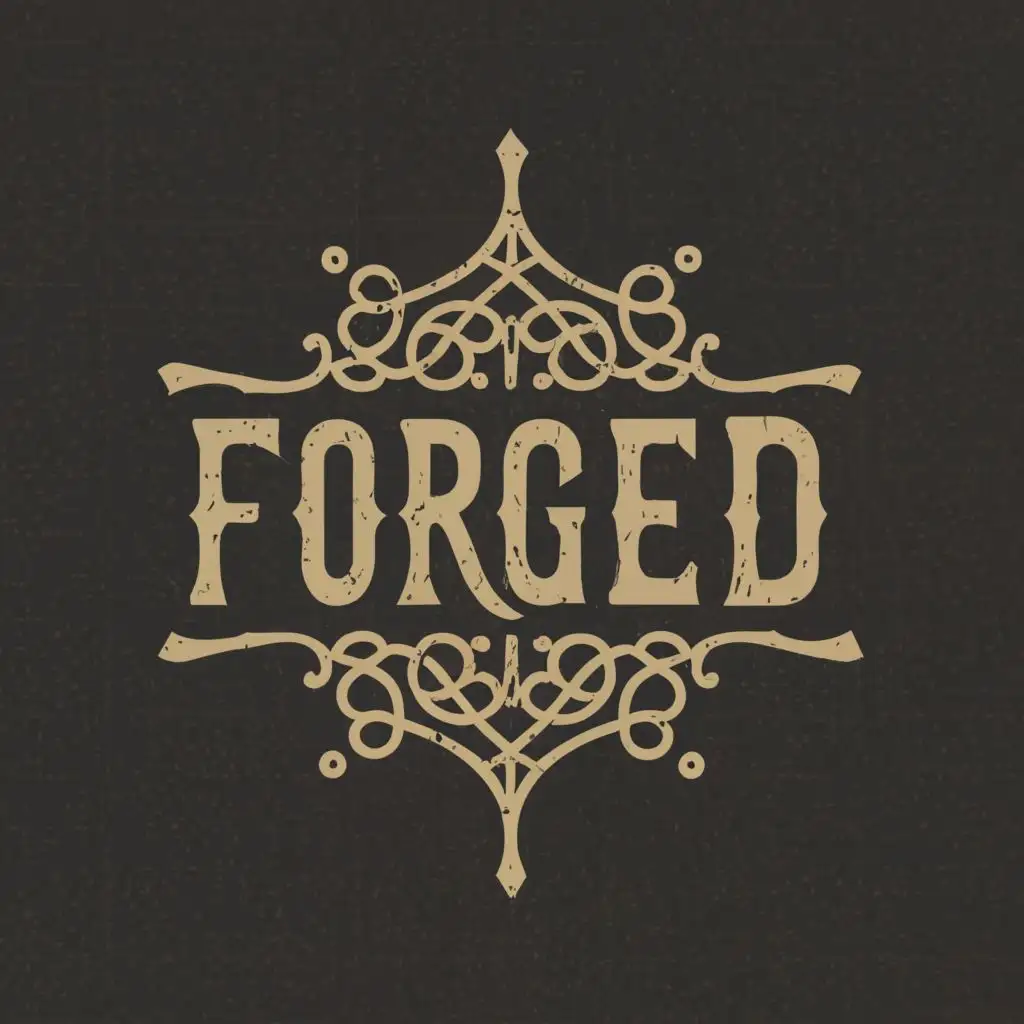 a logo design,with the text "FORGED", main symbol:cracked metal,complex,be used in Restaurant industry,clear background
