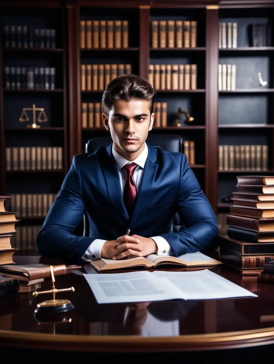 Professional Young Lawyer in Elegant Office Setting