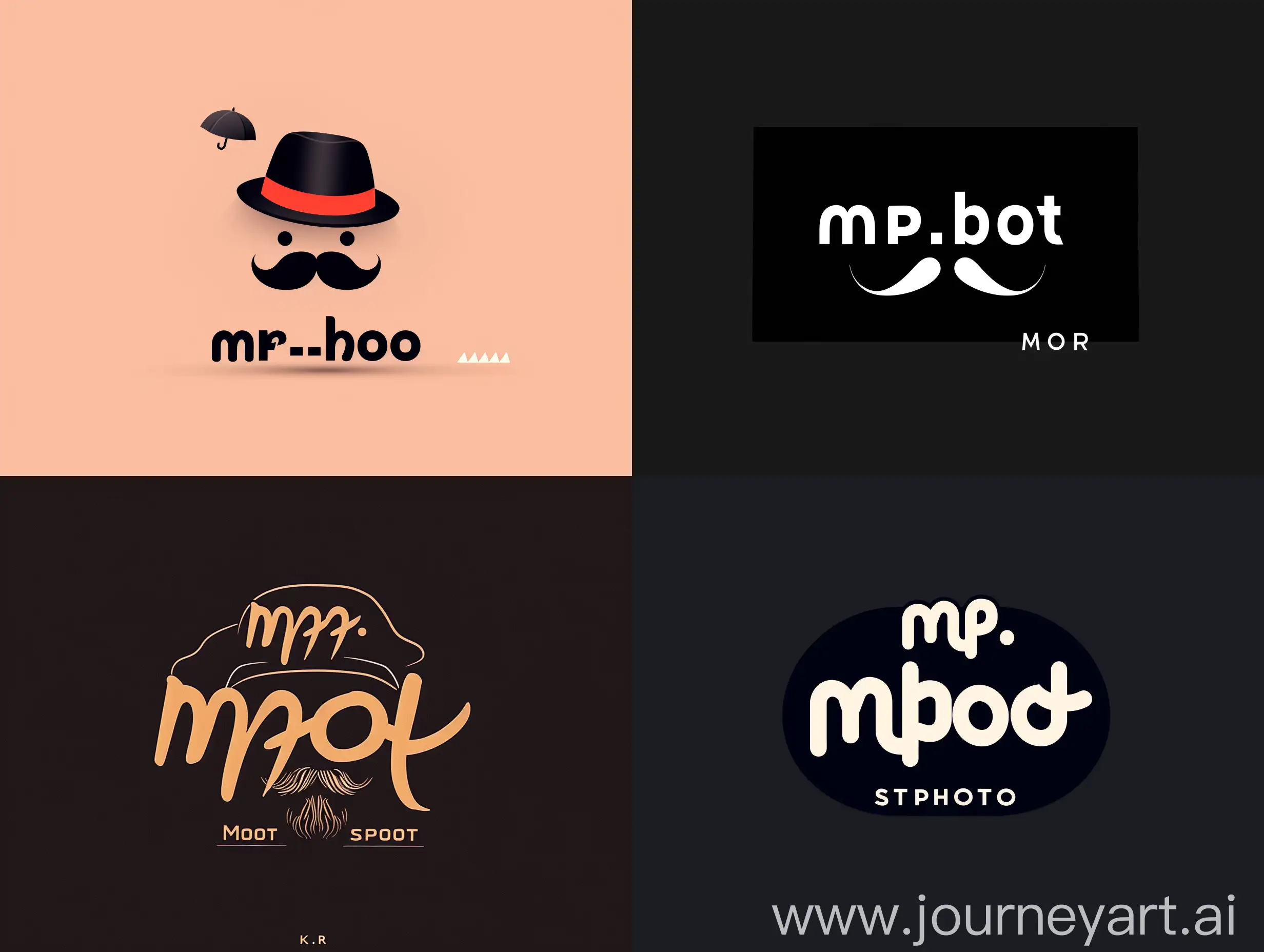 Make me a beautiful and simple logotype named mr.photo for a photography studio