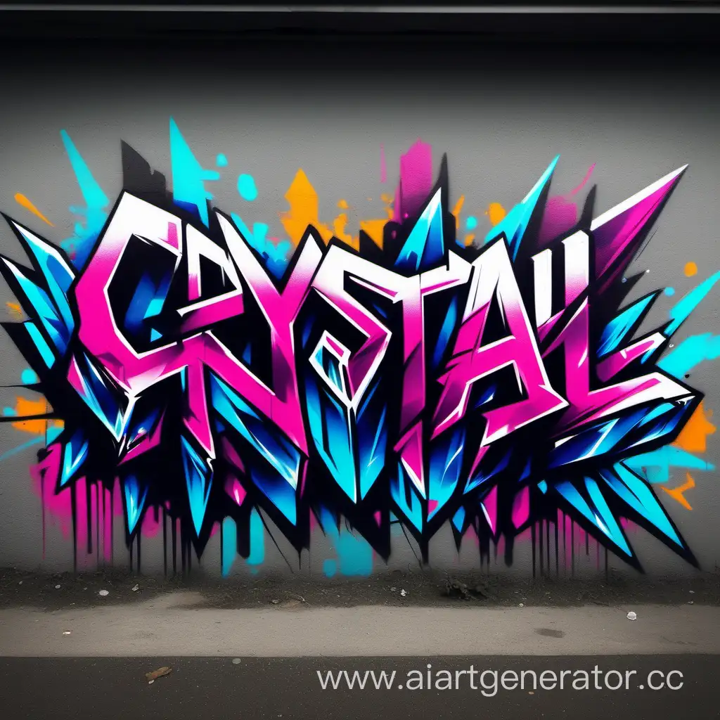 Кристалл в стиле граффити