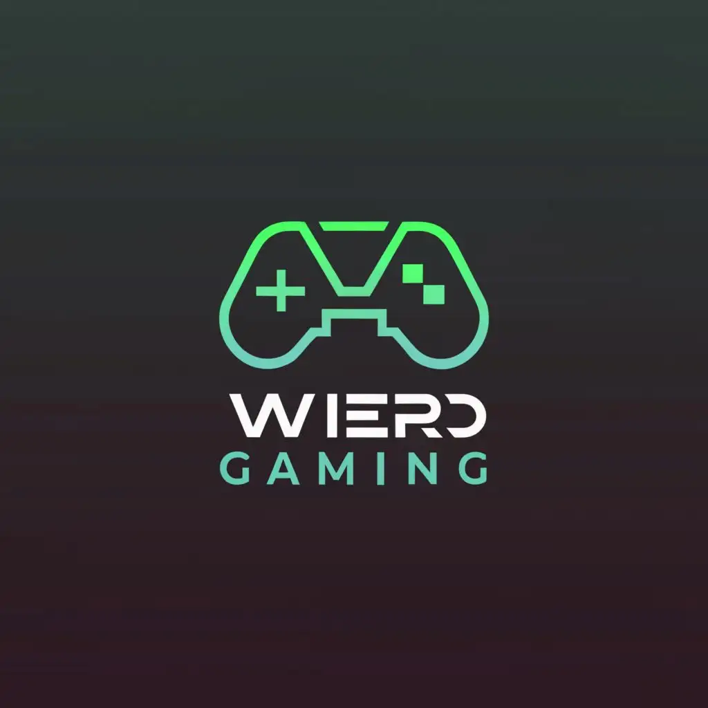 a logo design,with the text "WIERD GAMING
", main symbol:Game,Moderate,clear background