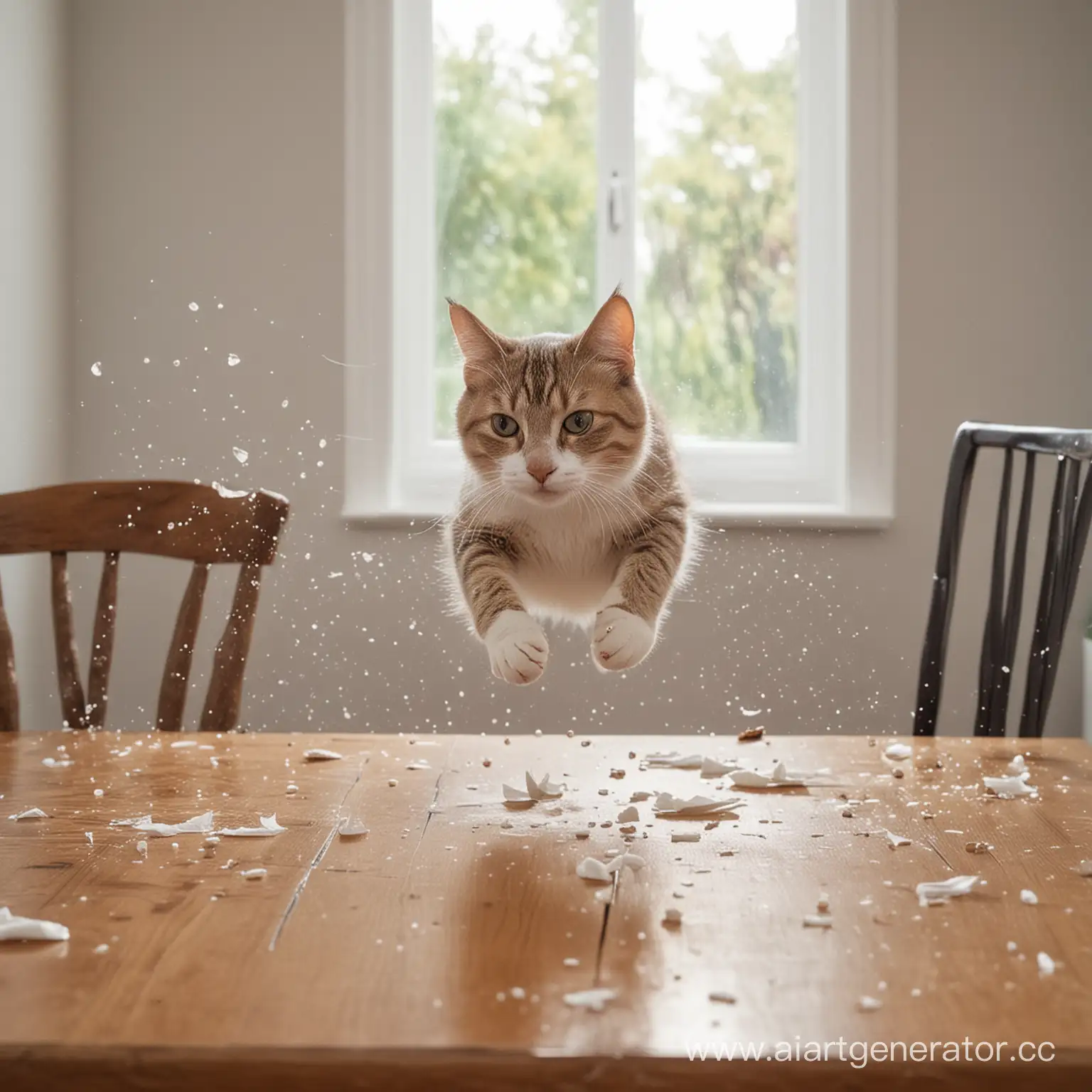 кот падает со стола
