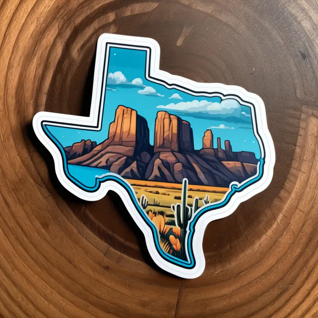 Vibrant Texas Sticker Collection Showcasing Lone Star State Pride with Unique Designs