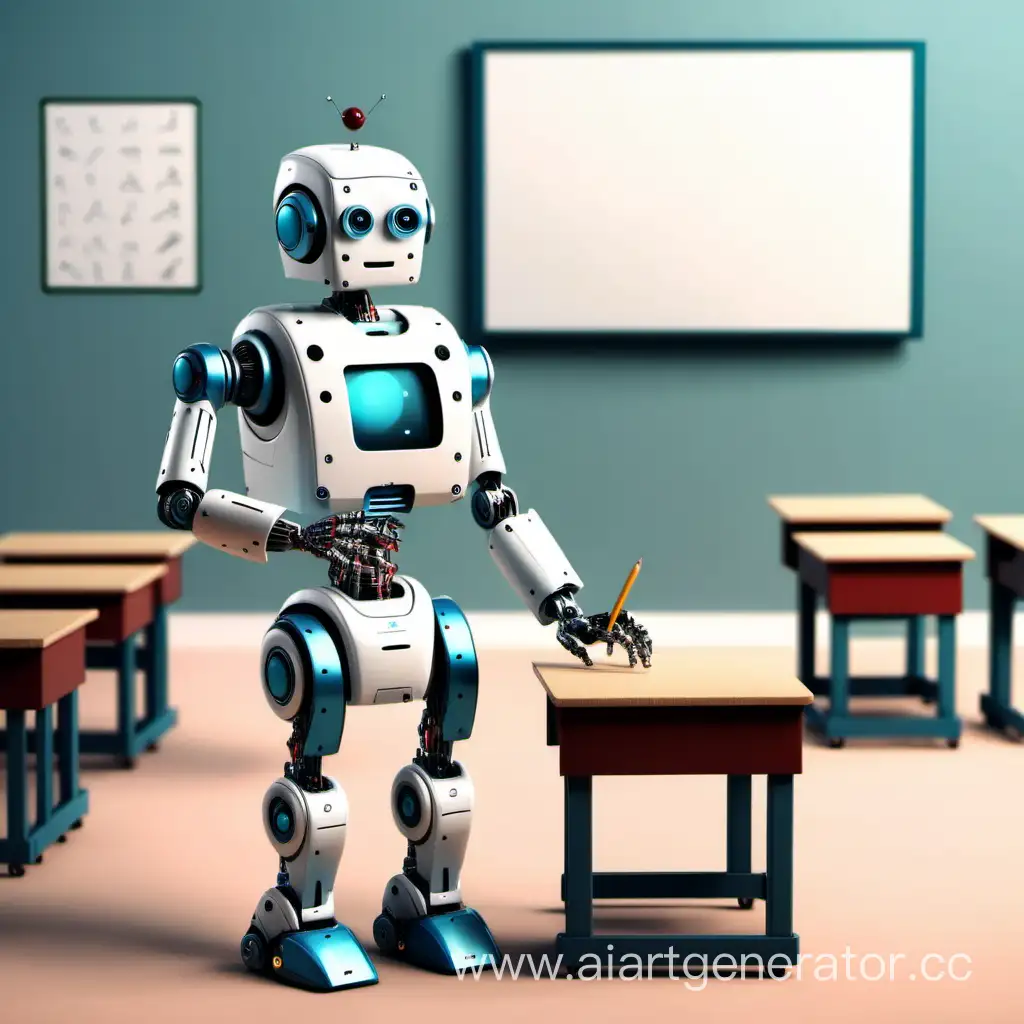 Futuristic-Robot-Teacher-Conducting-Interactive-Classroom-Lesson