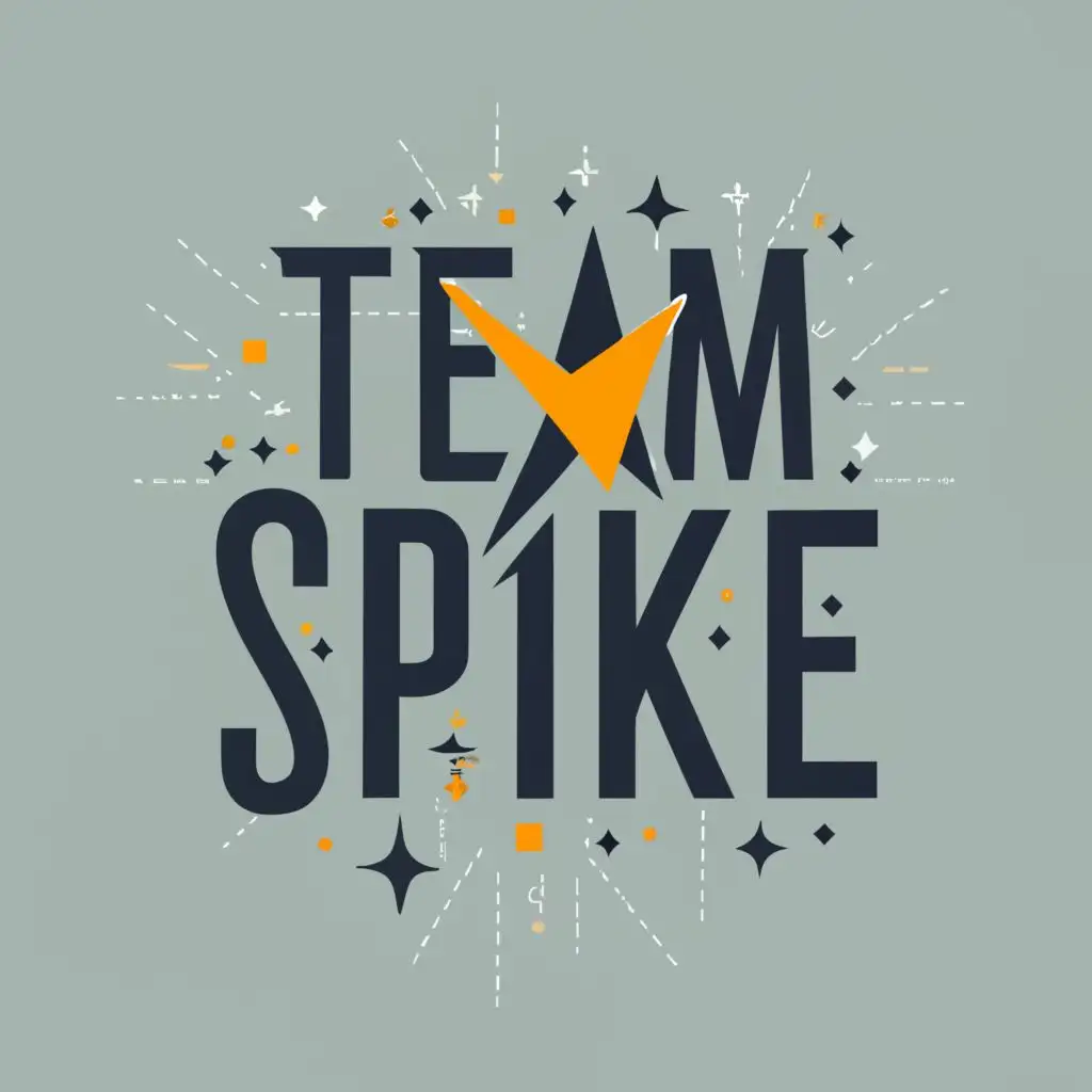 logo, TS, with the text "Team Spike", typography, be used in Technology industry