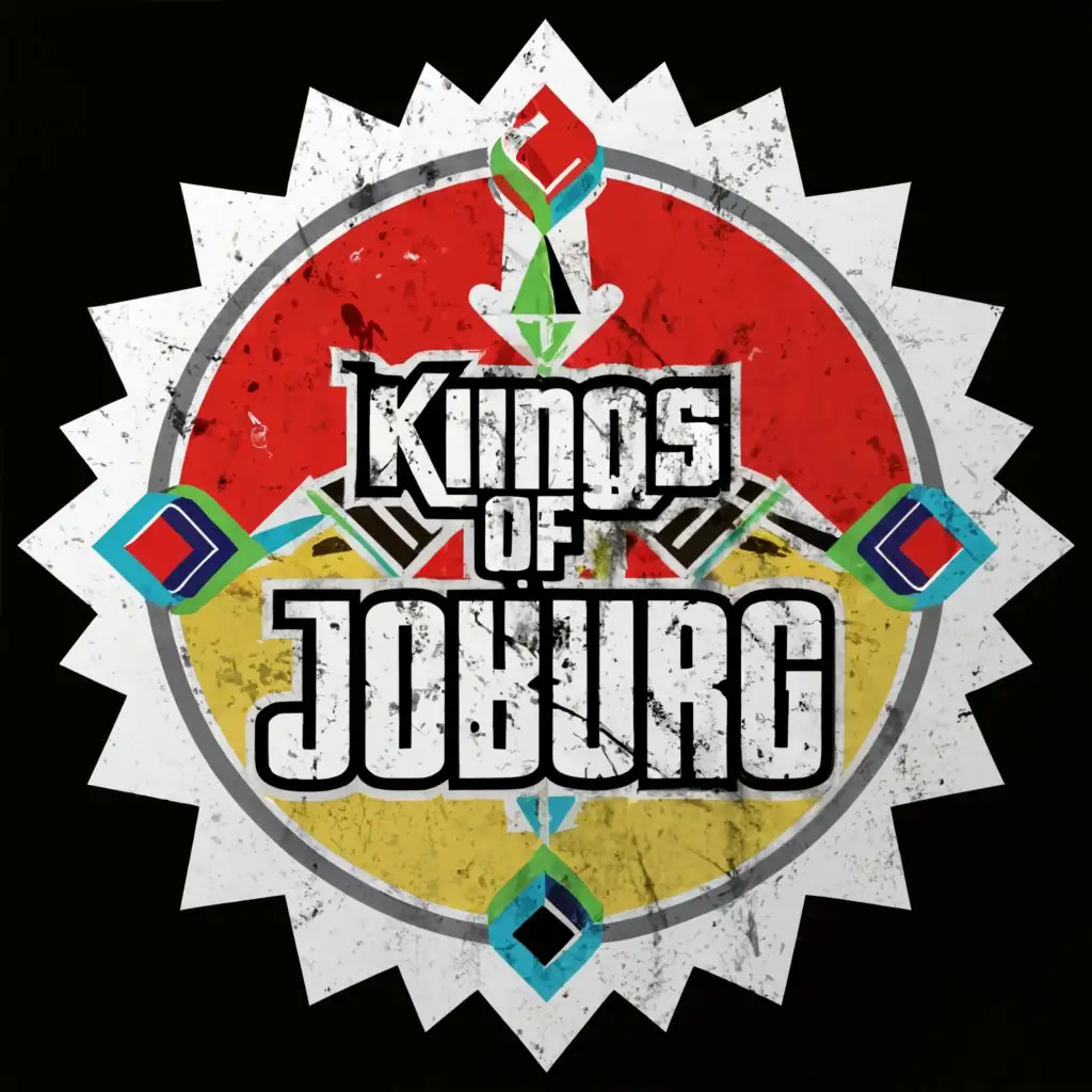 a logo design,with the text "kings of joburg", main symbol:gta v,Moderate,be used in Entertainment industry,clear background
