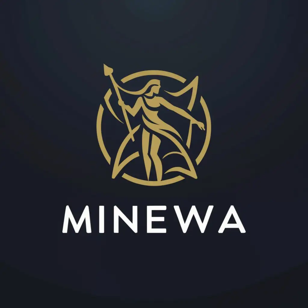 a logo design,with the text "Minerva", main symbol:Minerva goddess,Moderate,clear background